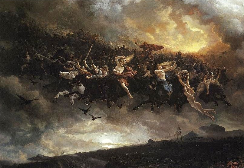 "Odins wilde Jagd" des norwegischen Malers Peter Nicolai Arbo (1872)